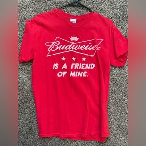 Junk food Budweiser shirt size small- never worn